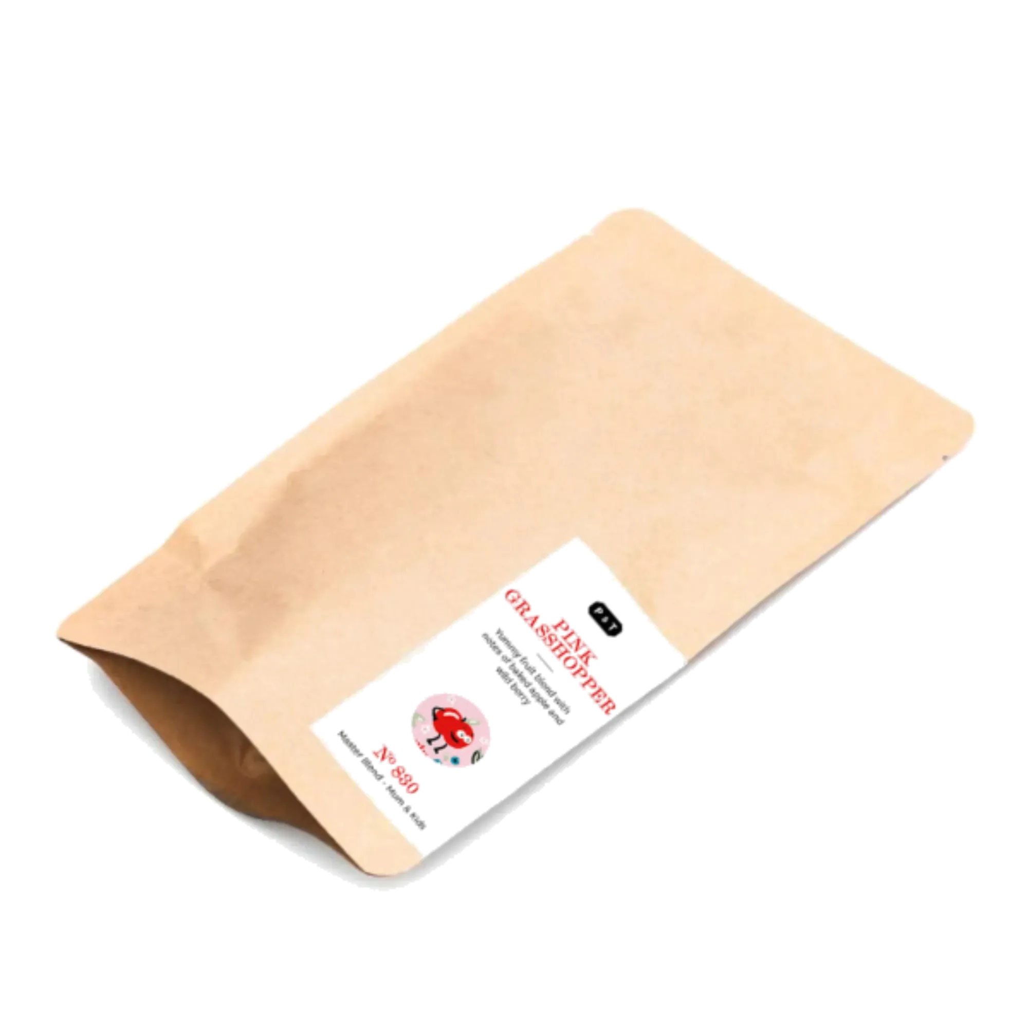 Braune Kraftpapier-Verpackung mit Aufschrift 'Dry Pink Grapefruit Artisan Seife', 35g, PLA zertifiziert.