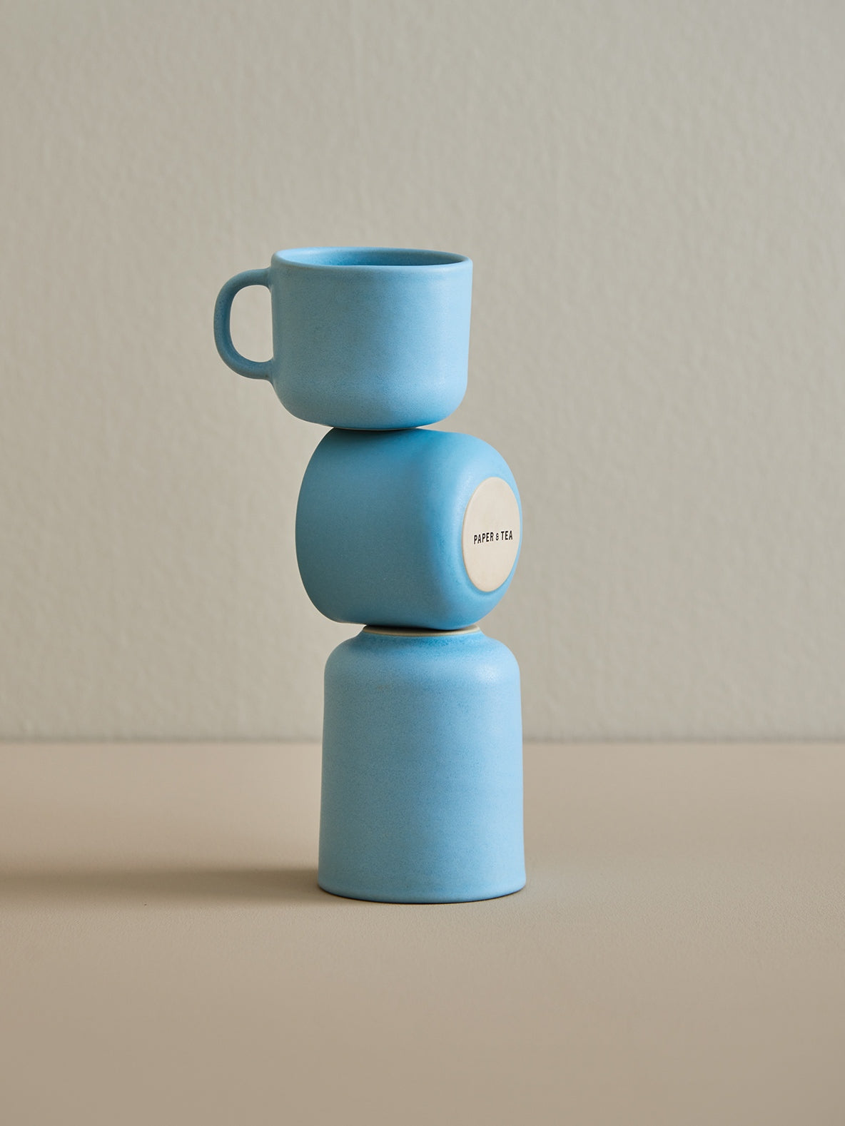 Tee Mug handmade Stoneware Mug Light Blue